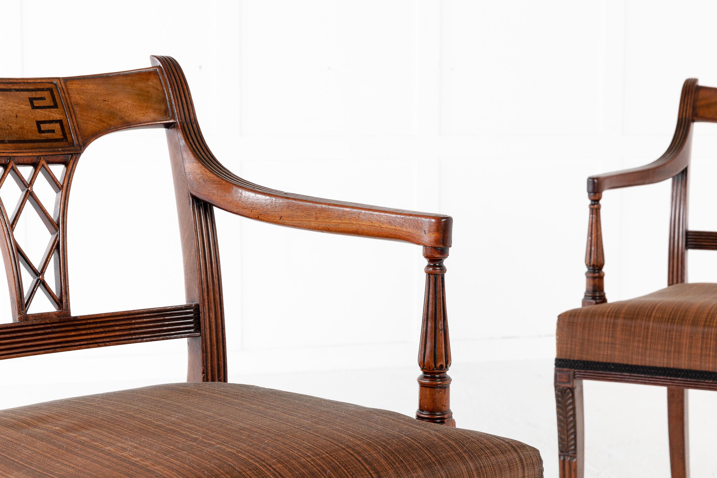 Set of Eight 19th Century Regency Mahogany Dining Chairs 2