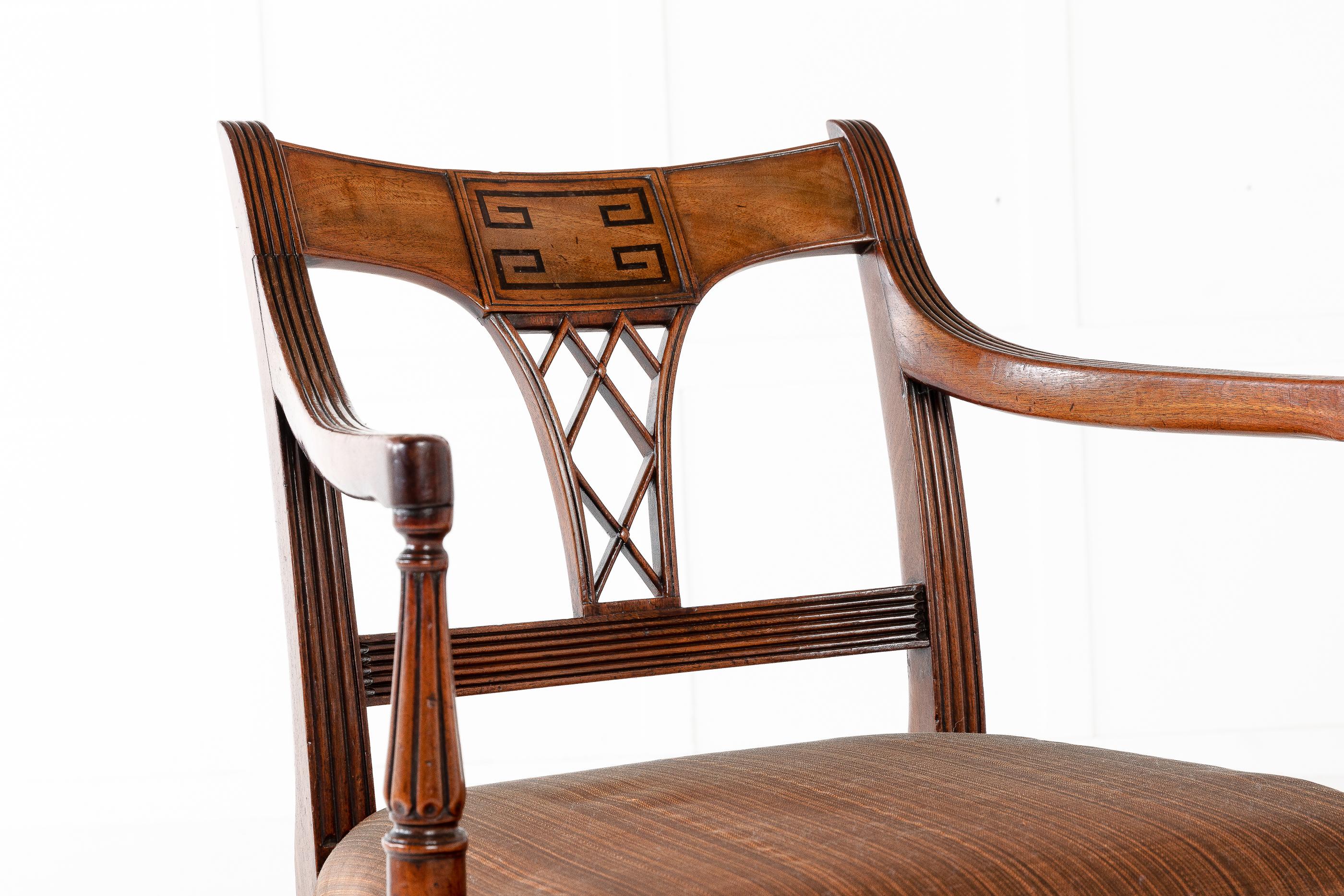 Set of Eight 19th Century Regency Mahogany Dining Chairs 3