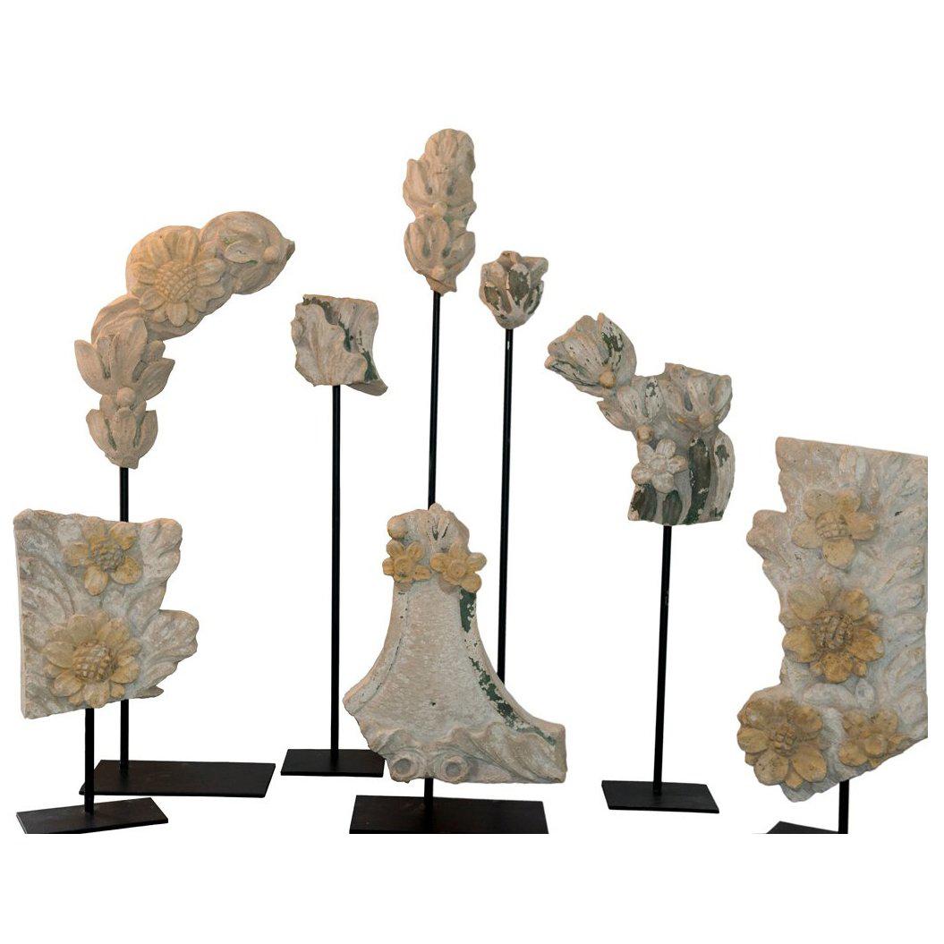 Set of Eight 19th Century Stone Fragments on Stands