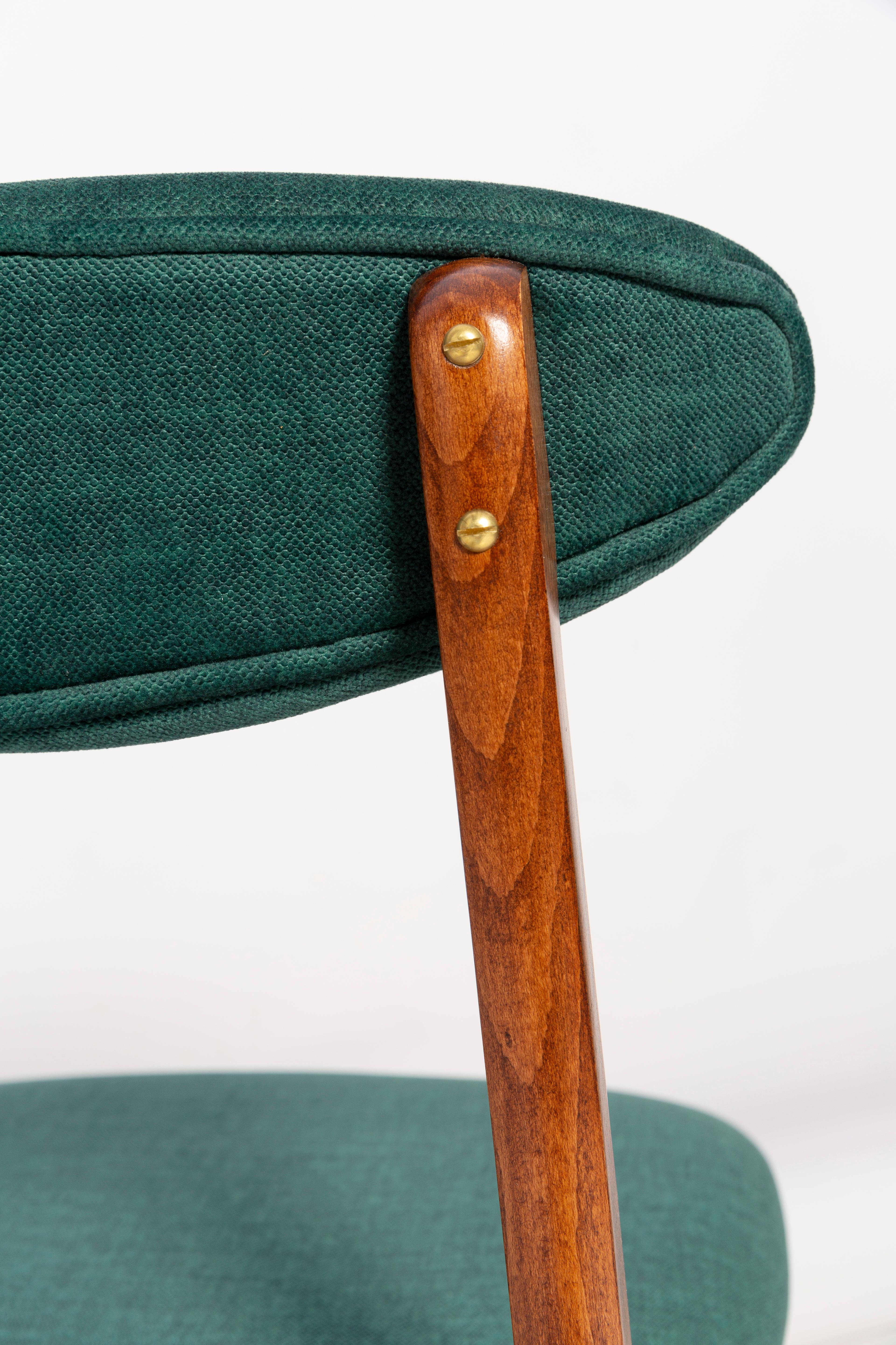 Set of Eight 20th Century Dark Green Rajmund Halas Chairs, Poland, 1960s For Sale 4