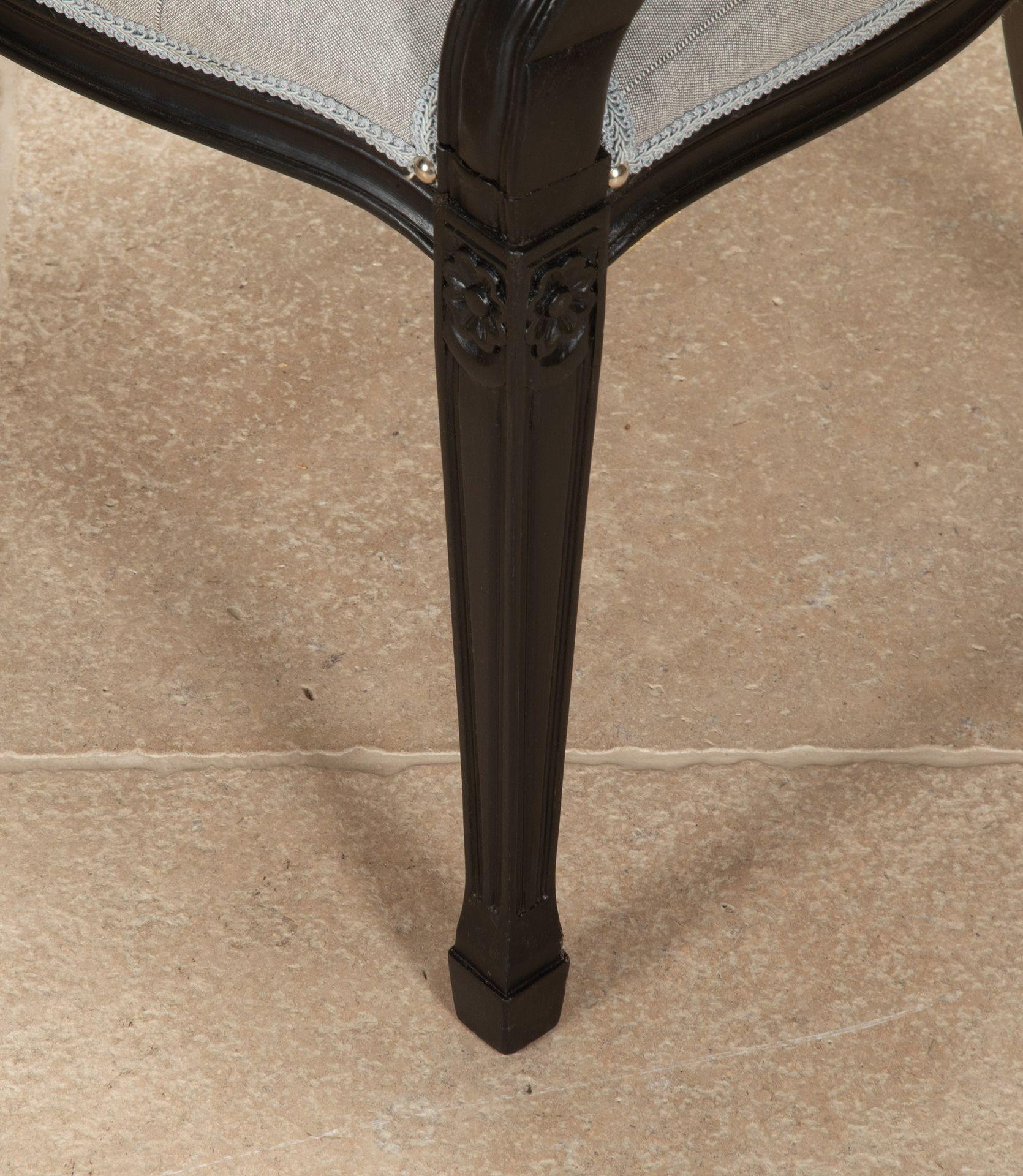 Set of Eight 20th Century Ebonised Neo-Classical Dining Chairs For Sale 2