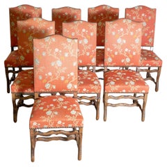 Ensemble de huit chaises d'appoint à pattes de mouton du 20e siècle français
