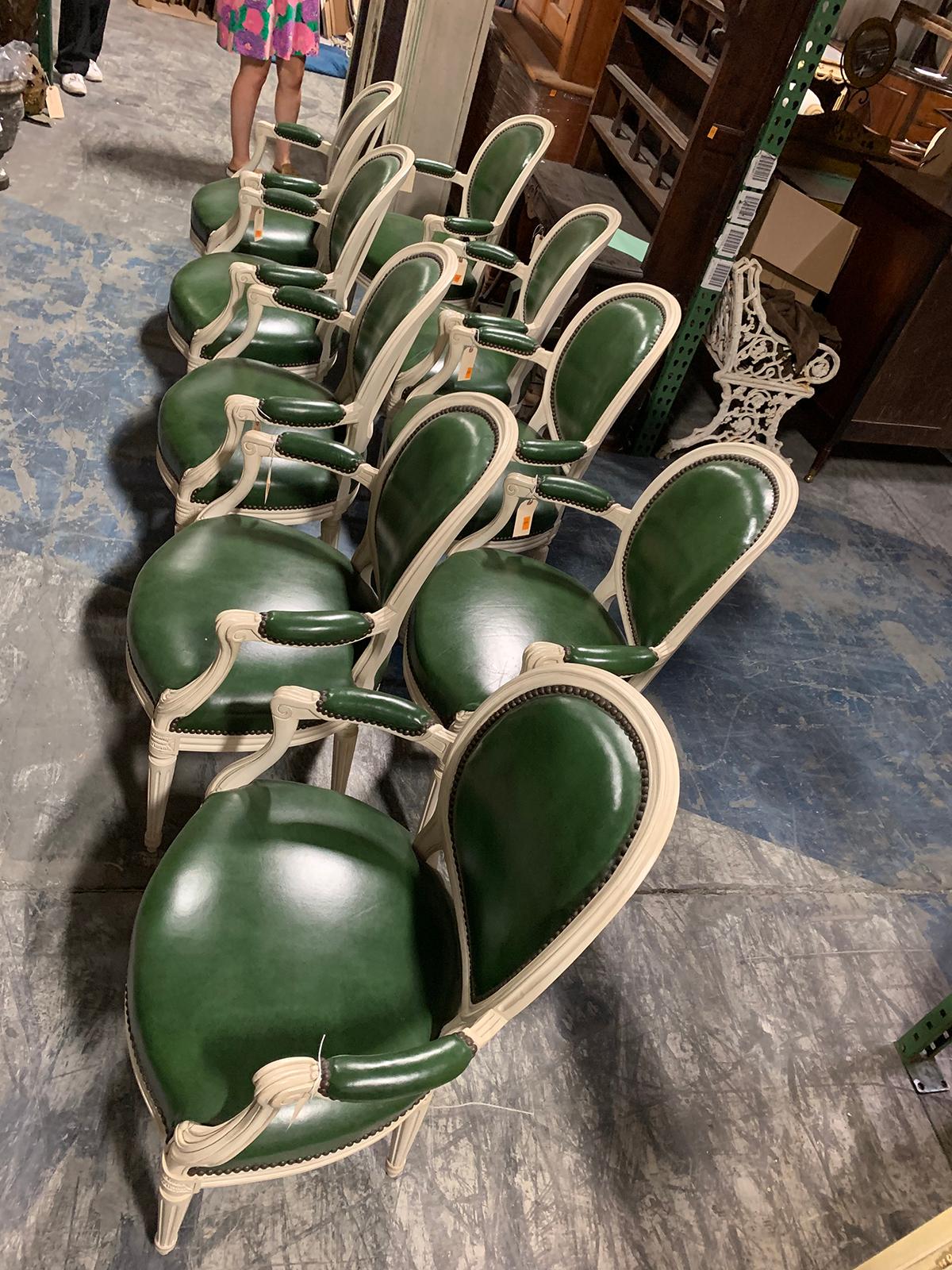 Set of Eight 20th Century Louis XVI Style Armchairs 15