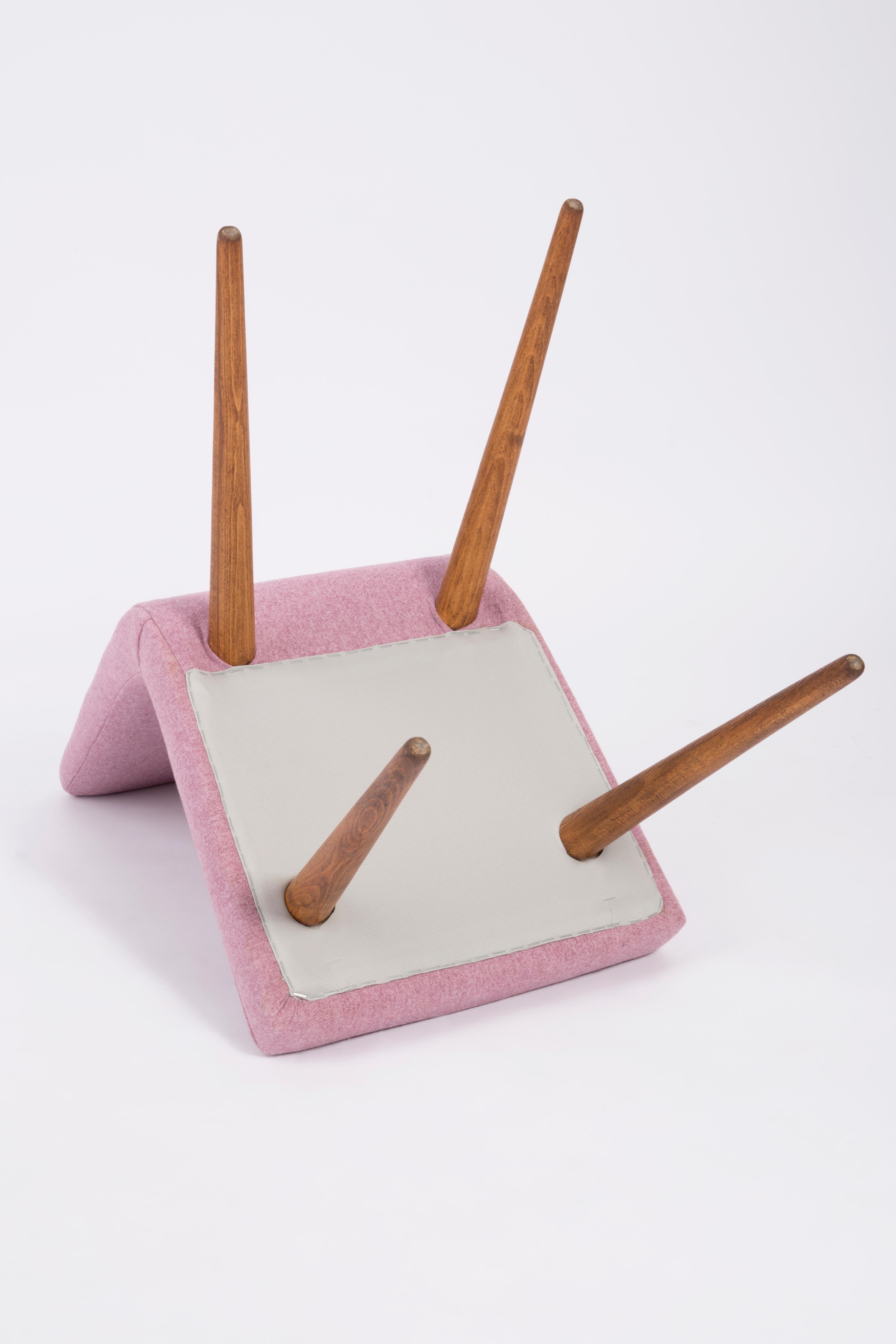 Set of Eight 20th Century Pink Mélange Rajmund Halas Chairs, 1960s For Sale 5