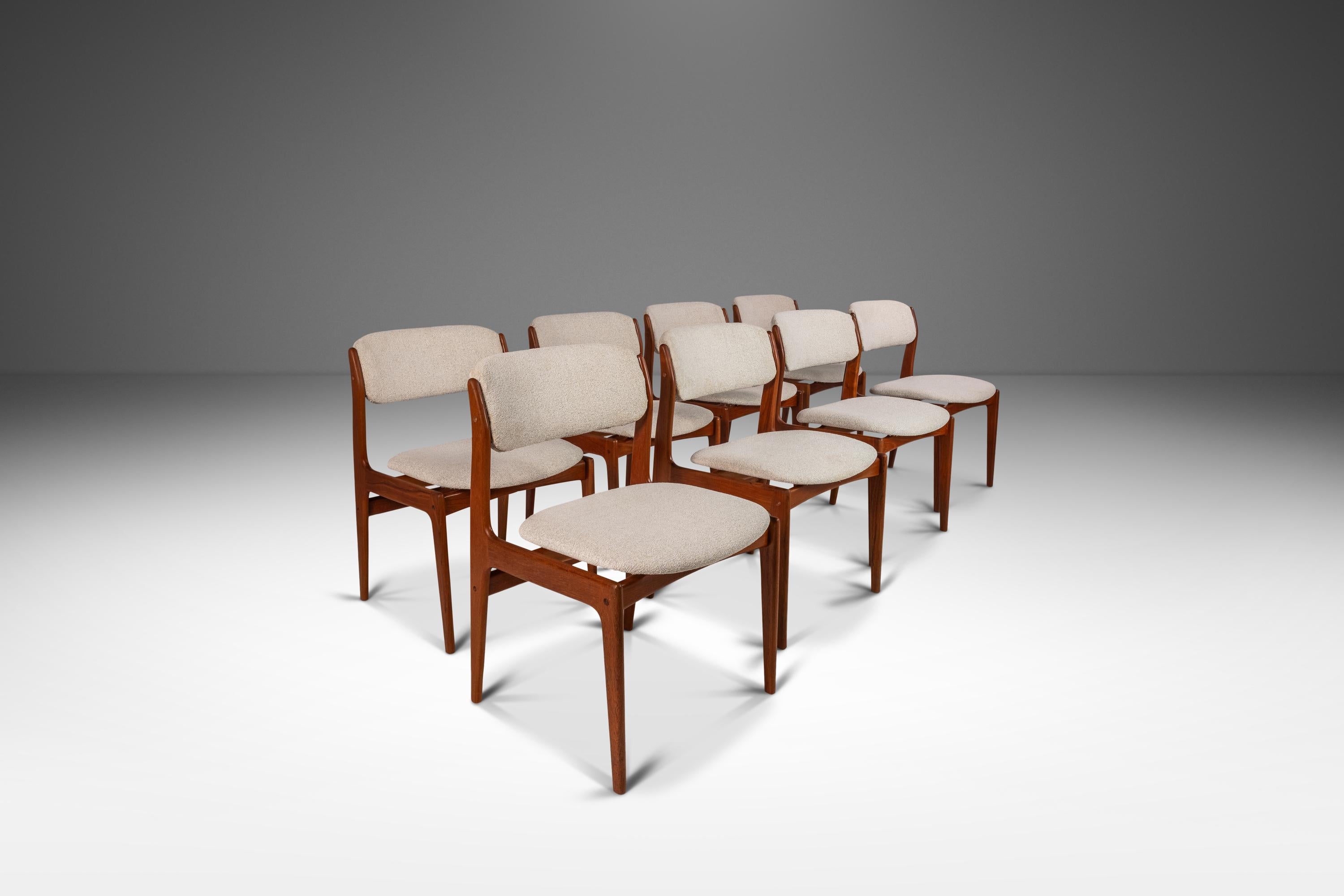 Set of Eight (8) Danish Modern Dining Chairs in Teak by Benny Linden, c. 1970's 2