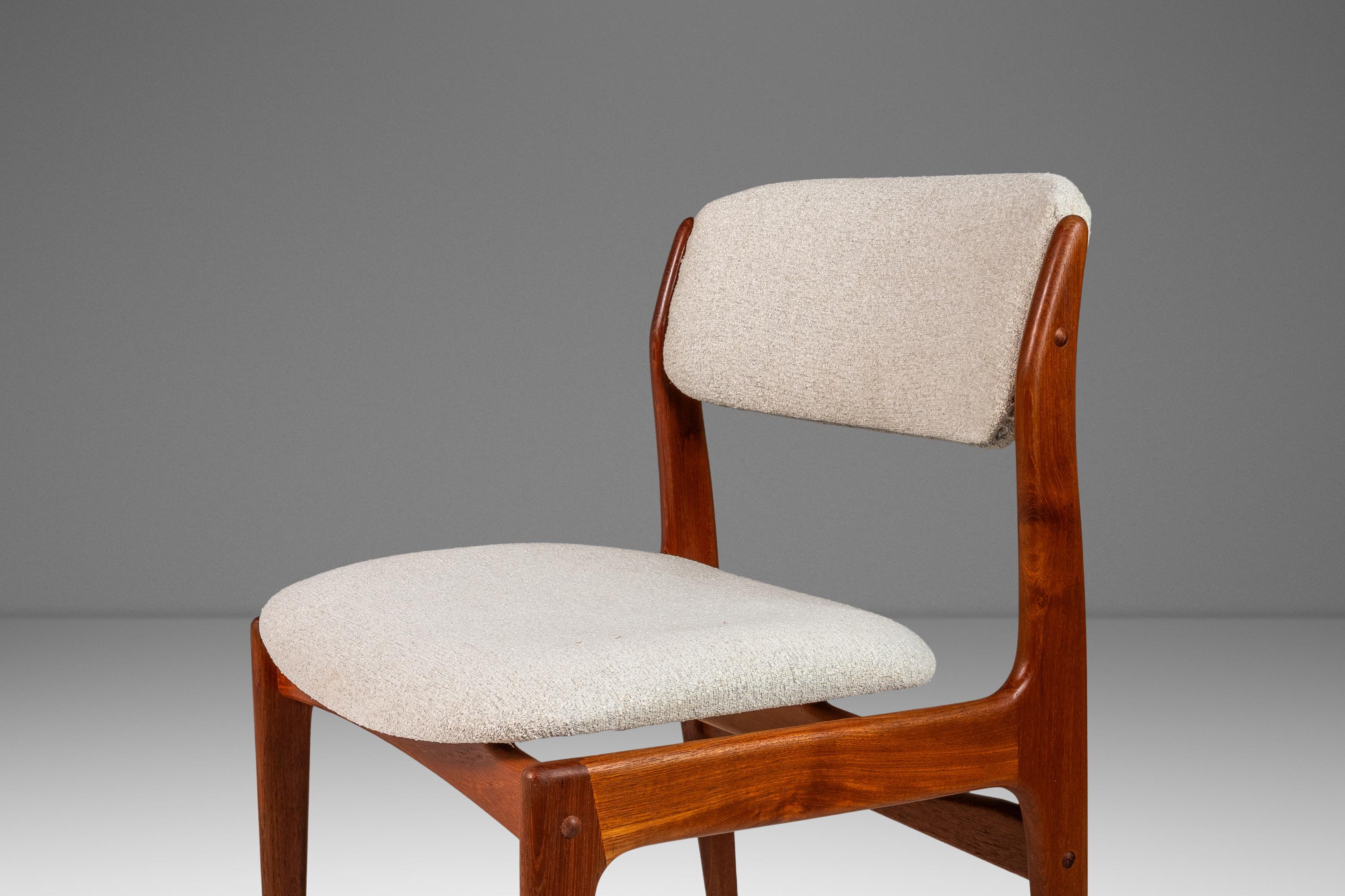 Late 20th Century Set of Eight (8) Danish Modern Dining Chairs in Teak by Benny Linden, c. 1970's