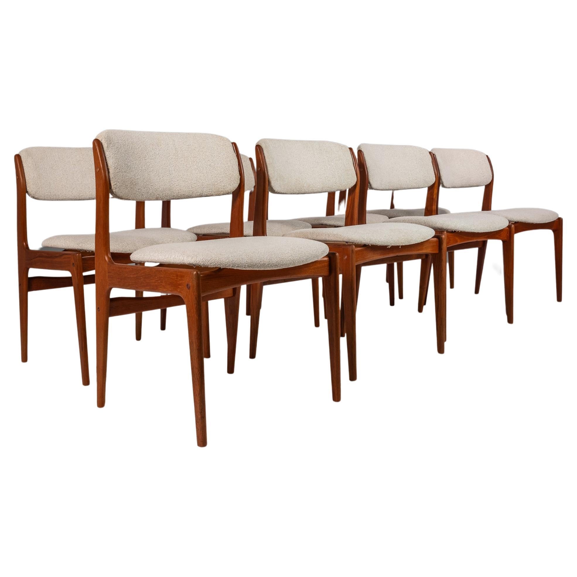 Set of Eight (8) Danish Modern Dining Chairs in Teak by Benny Linden, c. 1970's