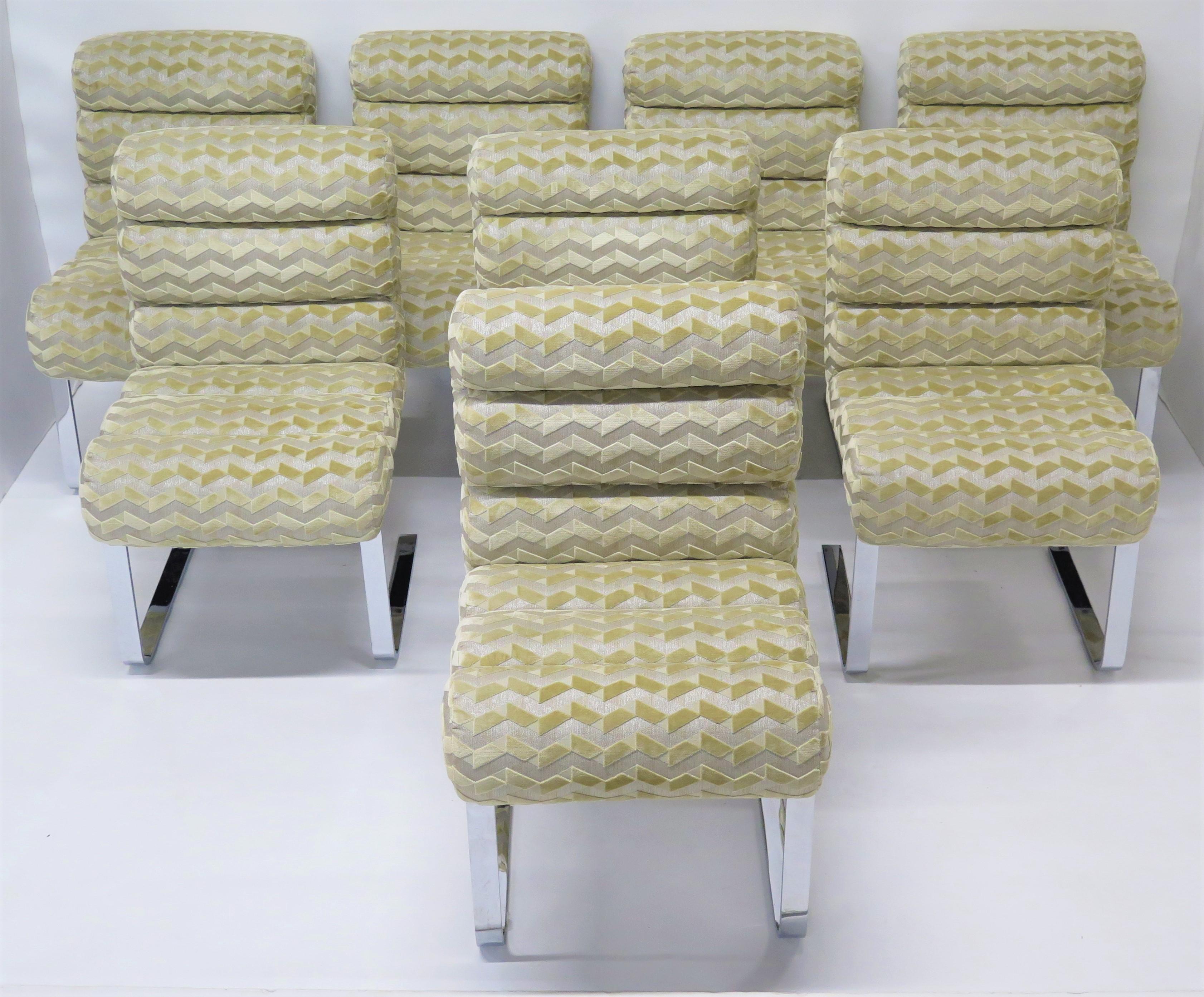 Ensemble de huit (8) chaises de salle à manger Lugano de Frank Mariani pour The Pace Collection en vente 11