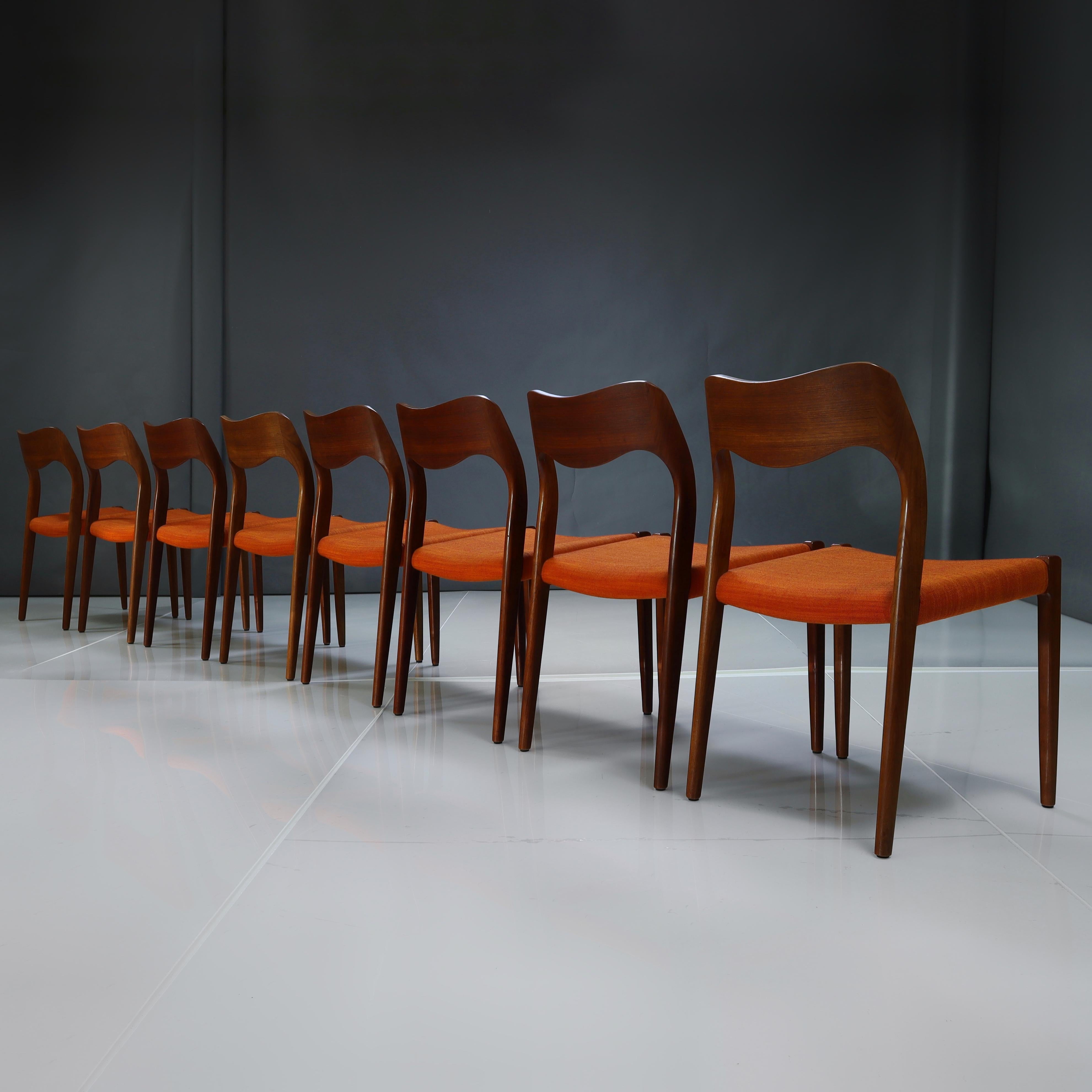 **If order is placed before Oct 31st, we will ensure to have these delivered before Nov 23rd.**

Step into a world where timeless elegance meets Danish craftsmanship with this exquisite set of 8 Vintage Danish Dining Chairs designed by Niels Møller.
