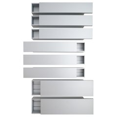Set of Eight Aluminum Wall Cabinet Shelves by Shigeru Uchida for Pastoe, 1990s