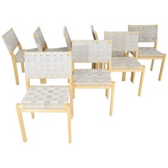 Set of Eight Alvar Aalto 615 Chairs