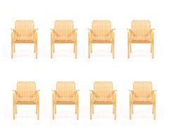 Set of Eight Alvar Aalto Chairs by Artek, Model 45