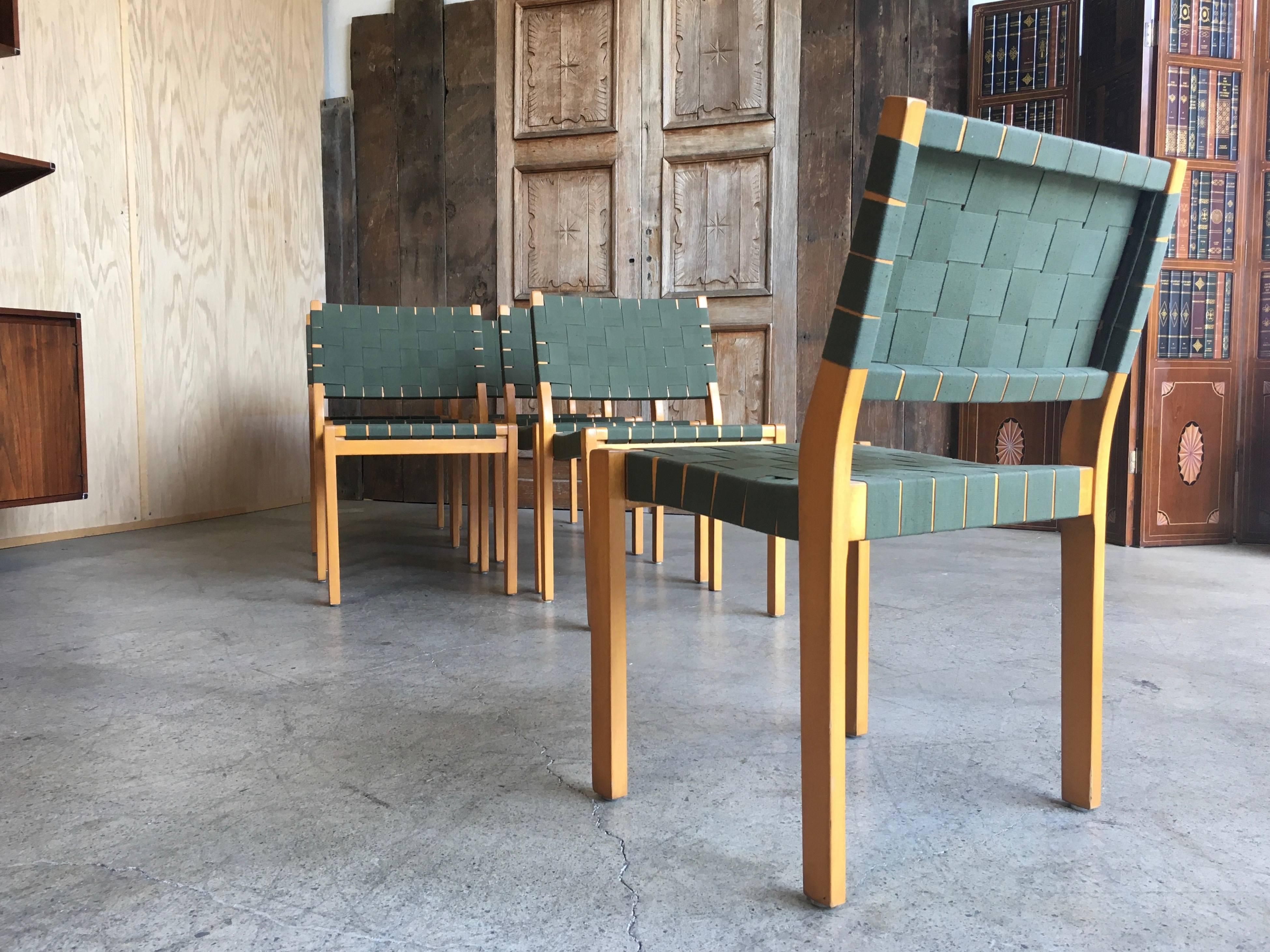 Mid-Century Modern Set of Eight Alvar Aalto Dining Chairs