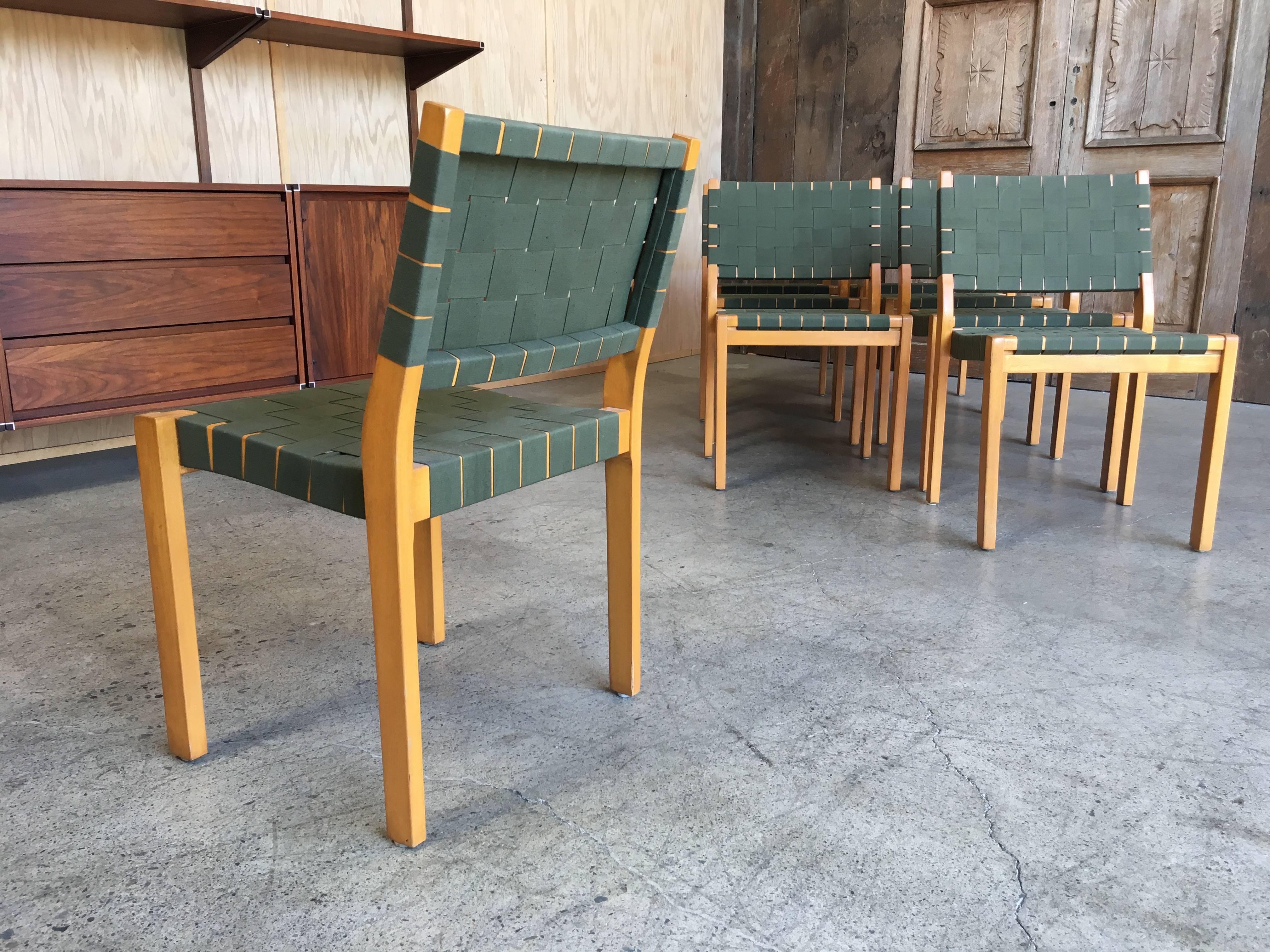 Finnish Set of Eight Alvar Aalto Dining Chairs