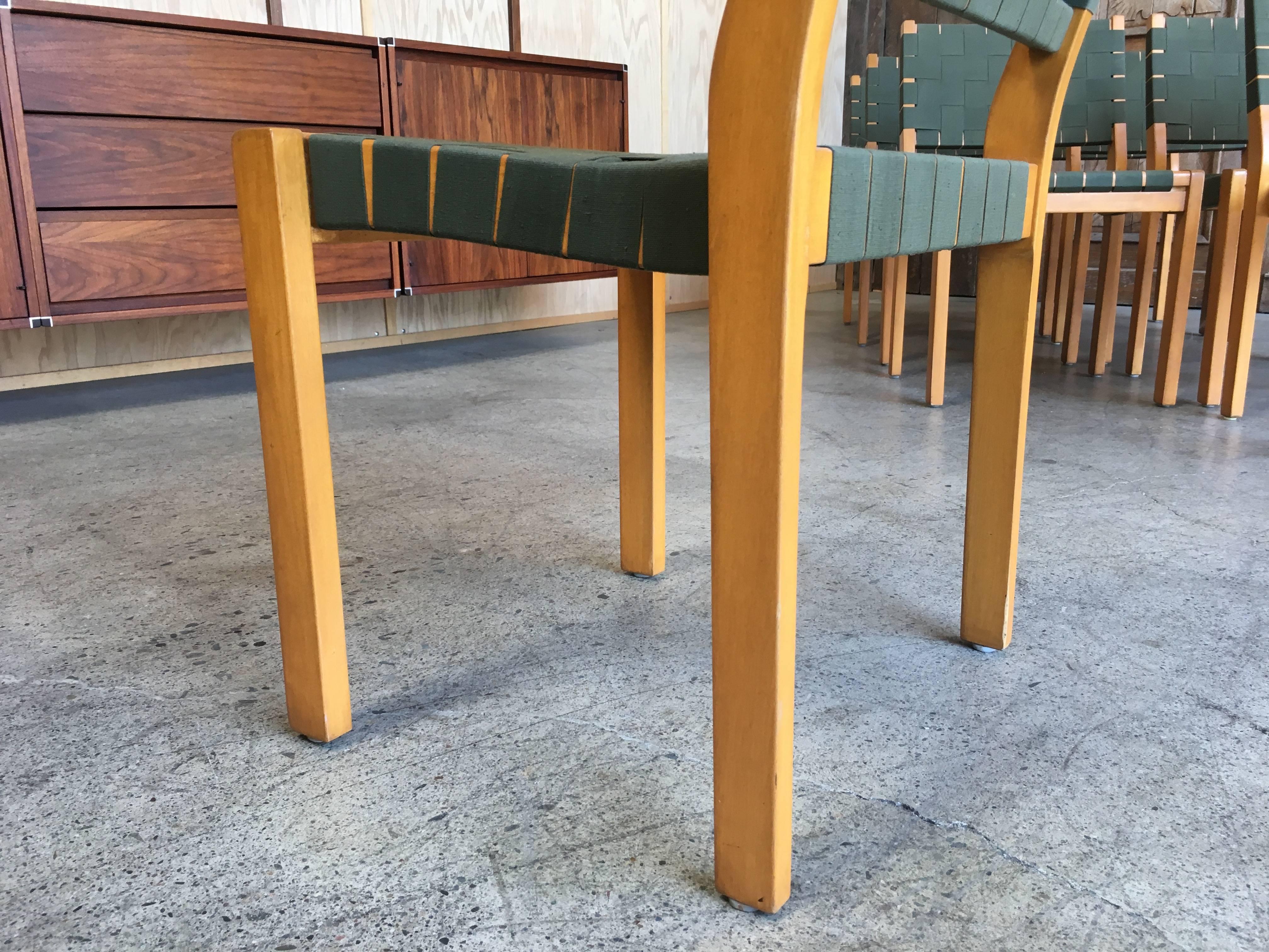 Set of Eight Alvar Aalto Dining Chairs In Good Condition In Denton, TX