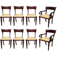 Set of Eight American Dining Chairs