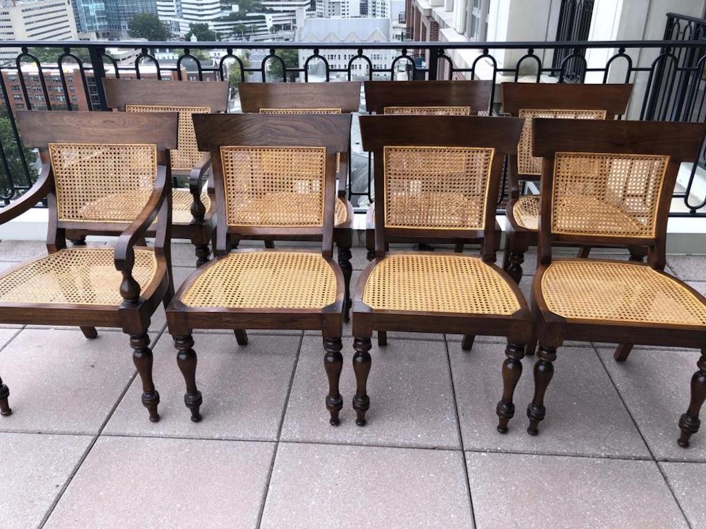 Set of Eight Anglo-Indian Rosewood Regency Dining Chairs In Good Condition In Essex, MA
