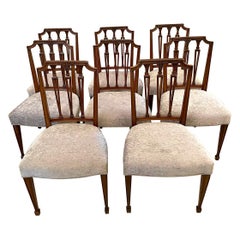 Set of Eight Antique 19th Century Victorian Carved Mahogany Dining Chairs