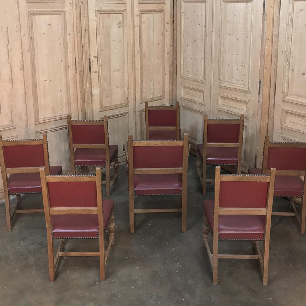 Set of Eight Antique Chairs Includes 1 Armchair 5