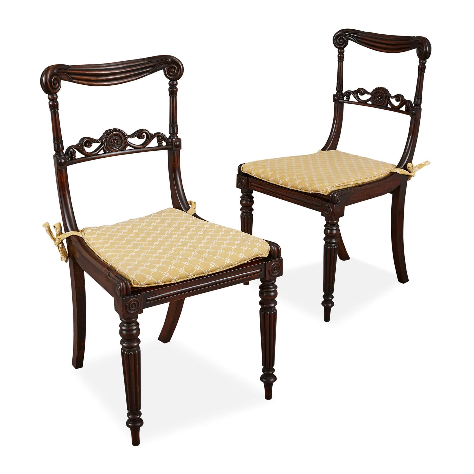 Victorien tardif Ensemble de huit chaises anglaises anciennes de la fin de l'époque victorienne en vente