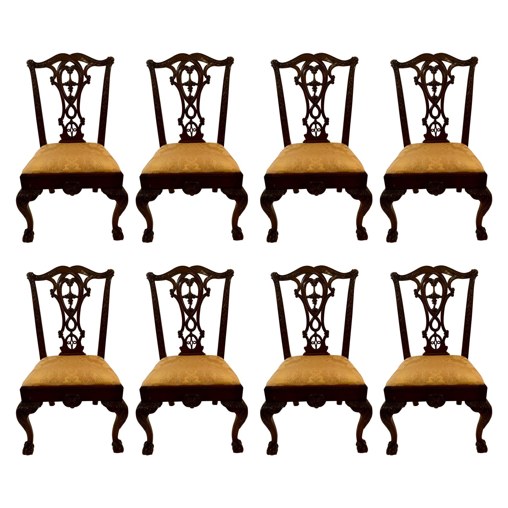 Set of Eight Antique Fine Quality Mahogany Dining Chairs, circa 1850-1860 For Sale