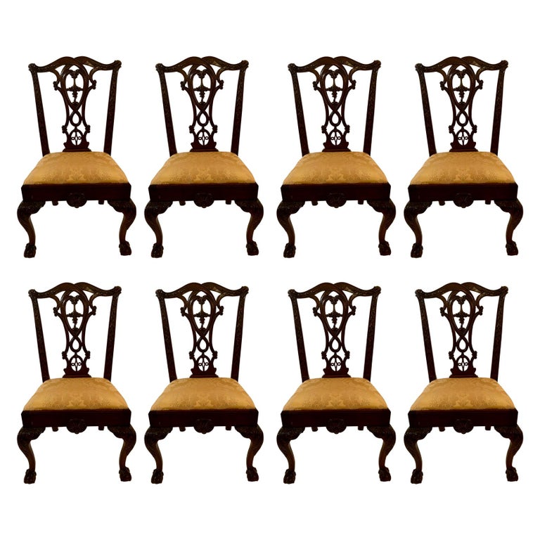 Set of Eight Antique Fine Quality Mahogany Dining Chairs, circa 1850