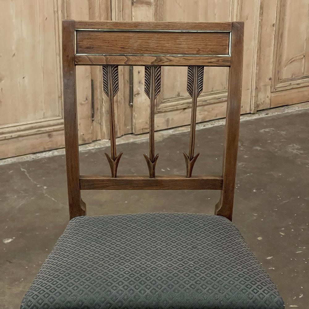 Set of Eight Antique French Directoire Dining Chairs For Sale 3
