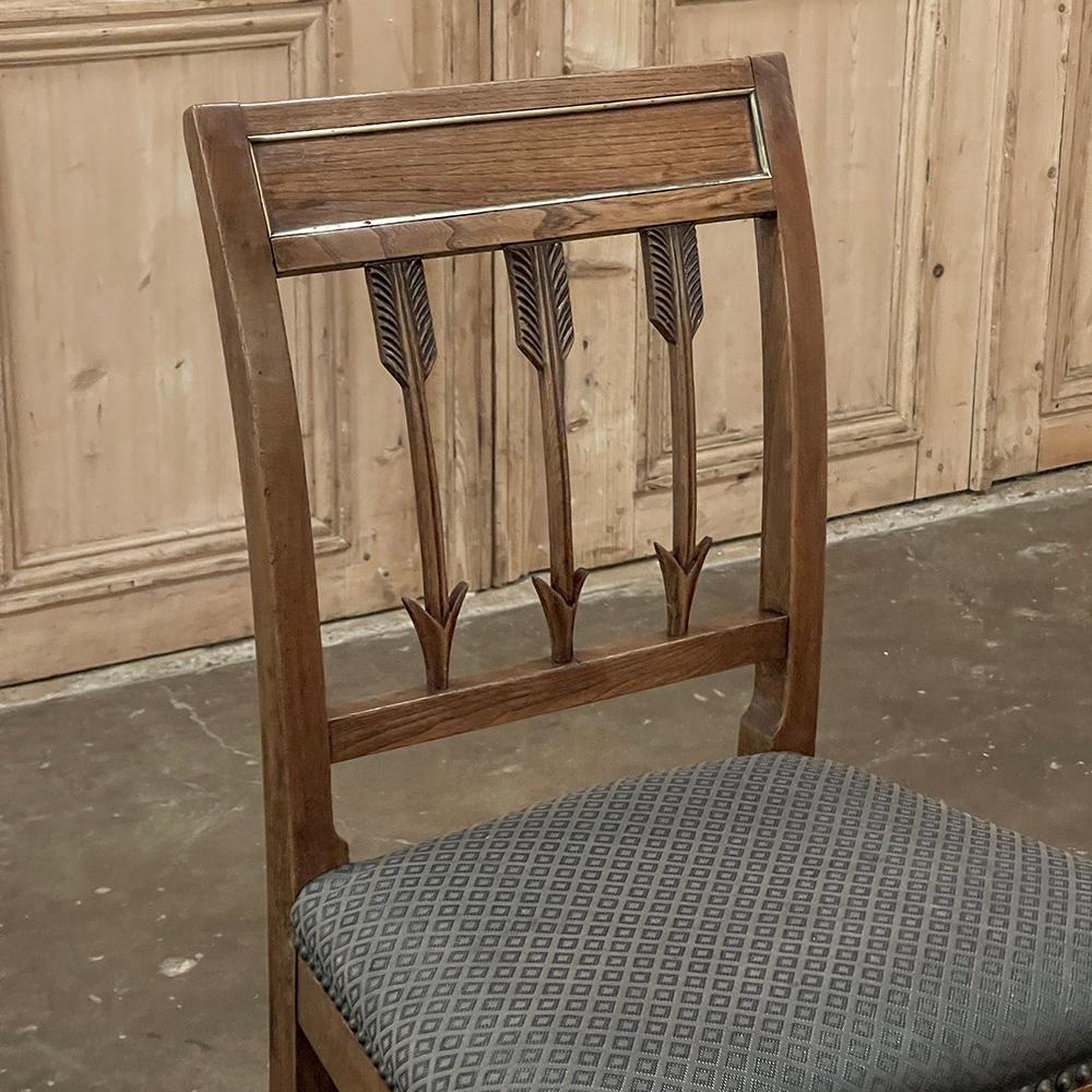 Set of Eight Antique French Directoire Dining Chairs For Sale 5