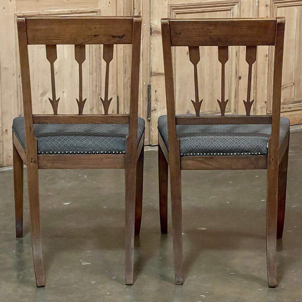 Set of Eight Antique French Directoire Dining Chairs For Sale 2