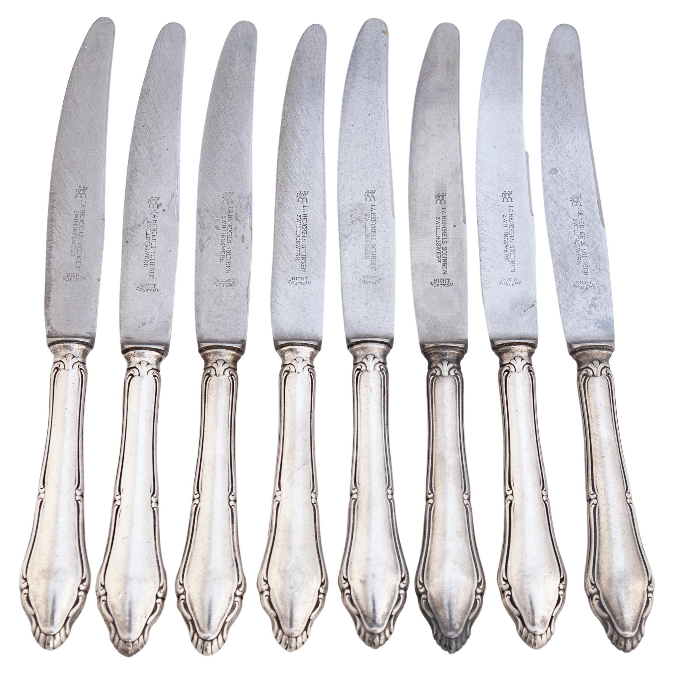 Set of Eight Antique German Dinner Knives For Sale