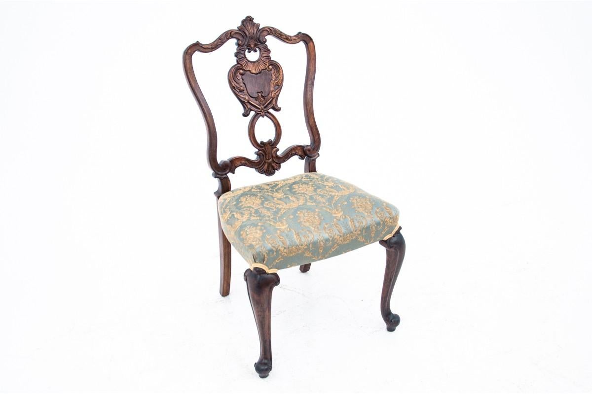 Set of Eight Antique Rococo Chairs, Around 1870, After Renovation 1