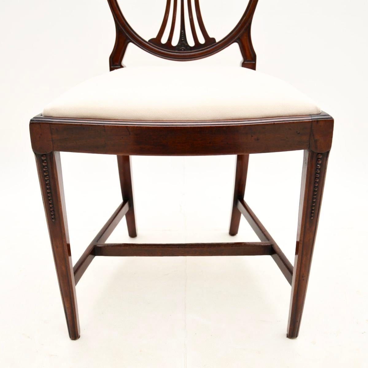 Set of Eight Antique Sheraton Style Dining Chairs 4