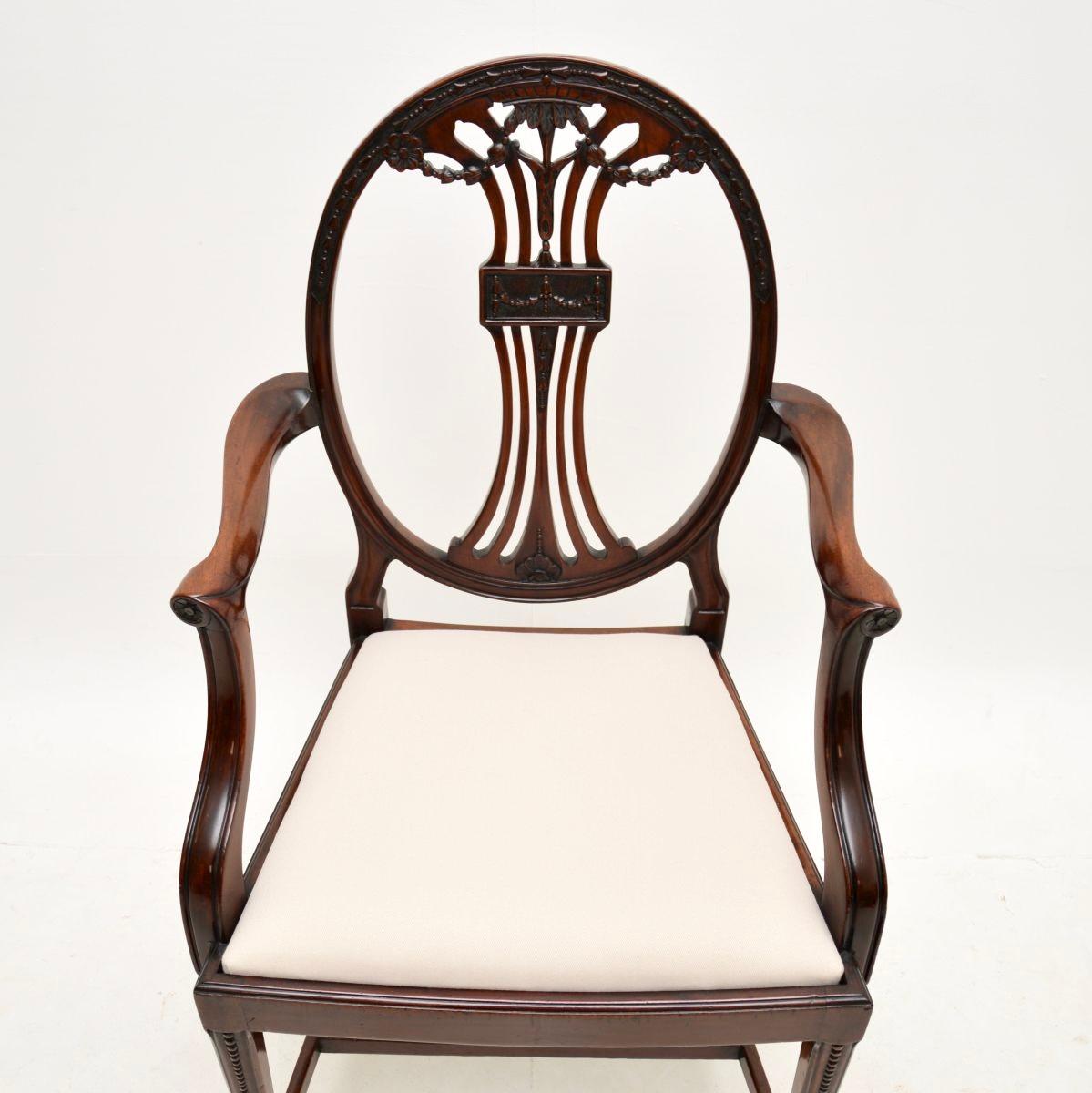 Set of Eight Antique Sheraton Style Dining Chairs 2