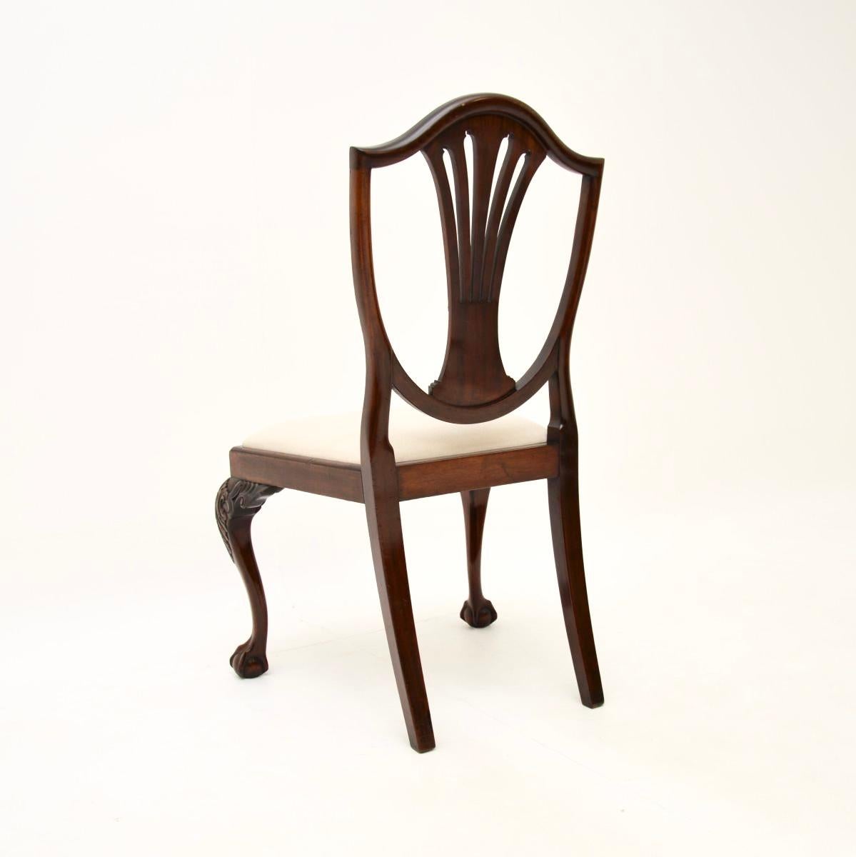 Set of Eight Antique Shield Back Dining Chairs 3