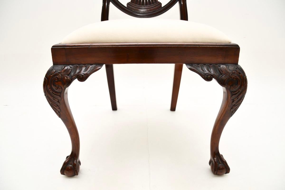 Set of Eight Antique Shield Back Dining Chairs 5