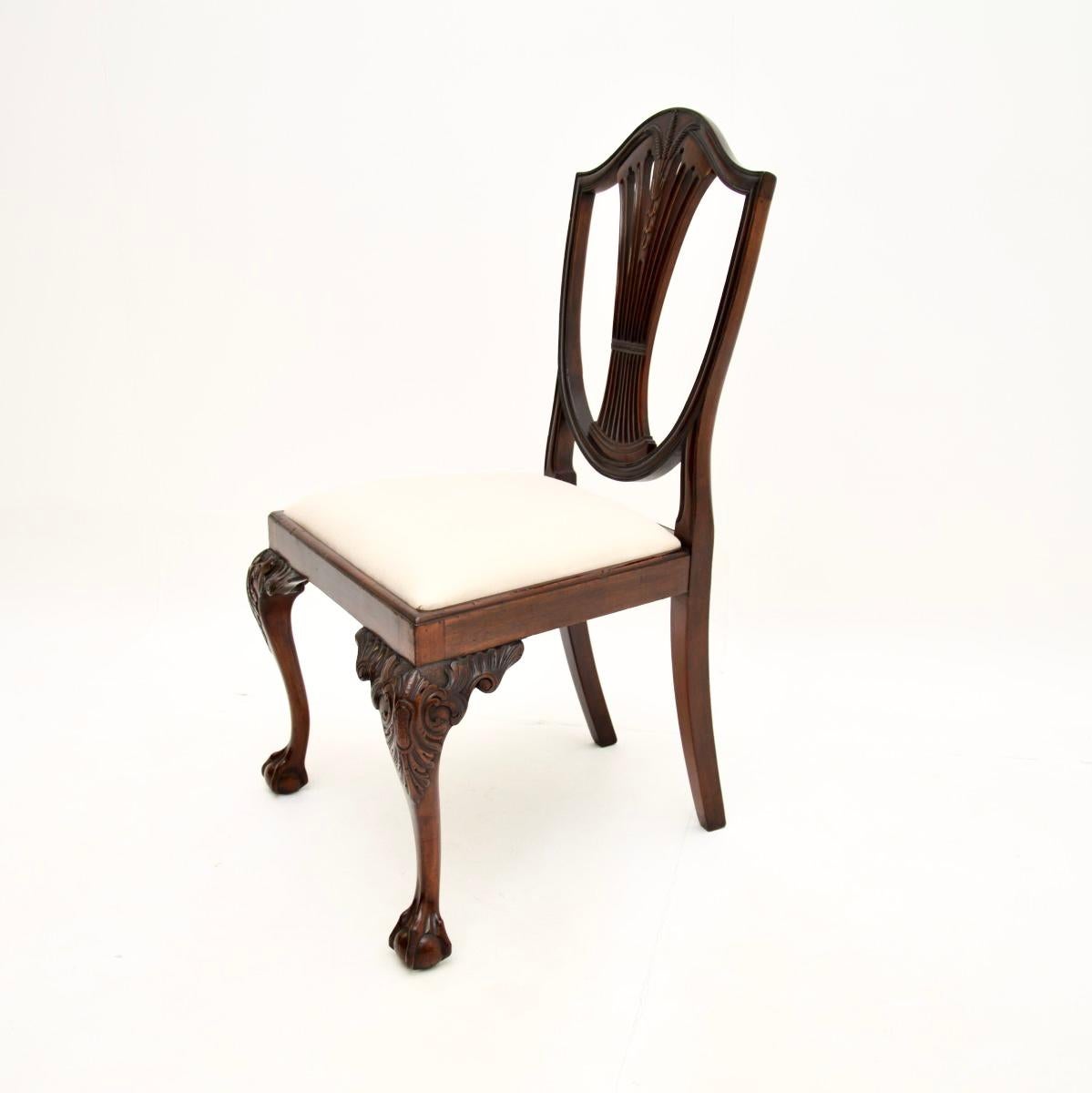 Set of Eight Antique Shield Back Dining Chairs 2