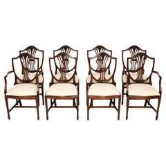 Set of Eight Antique Shield Back Dining Chairs