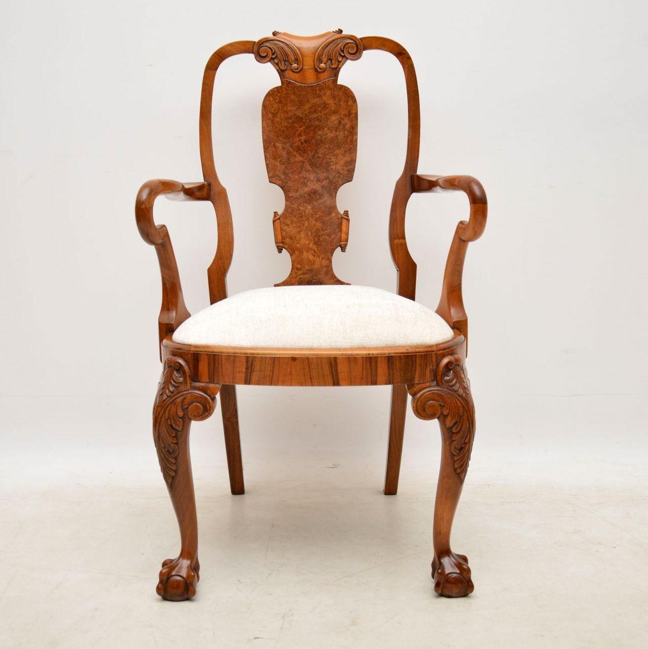 antique queen anne dining chair