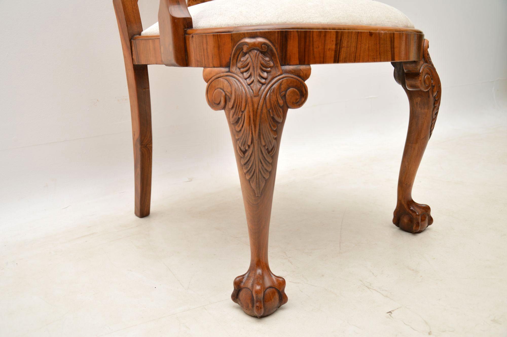 Set of Eight Antique Walnut Queen Anne Dining Chairs 2