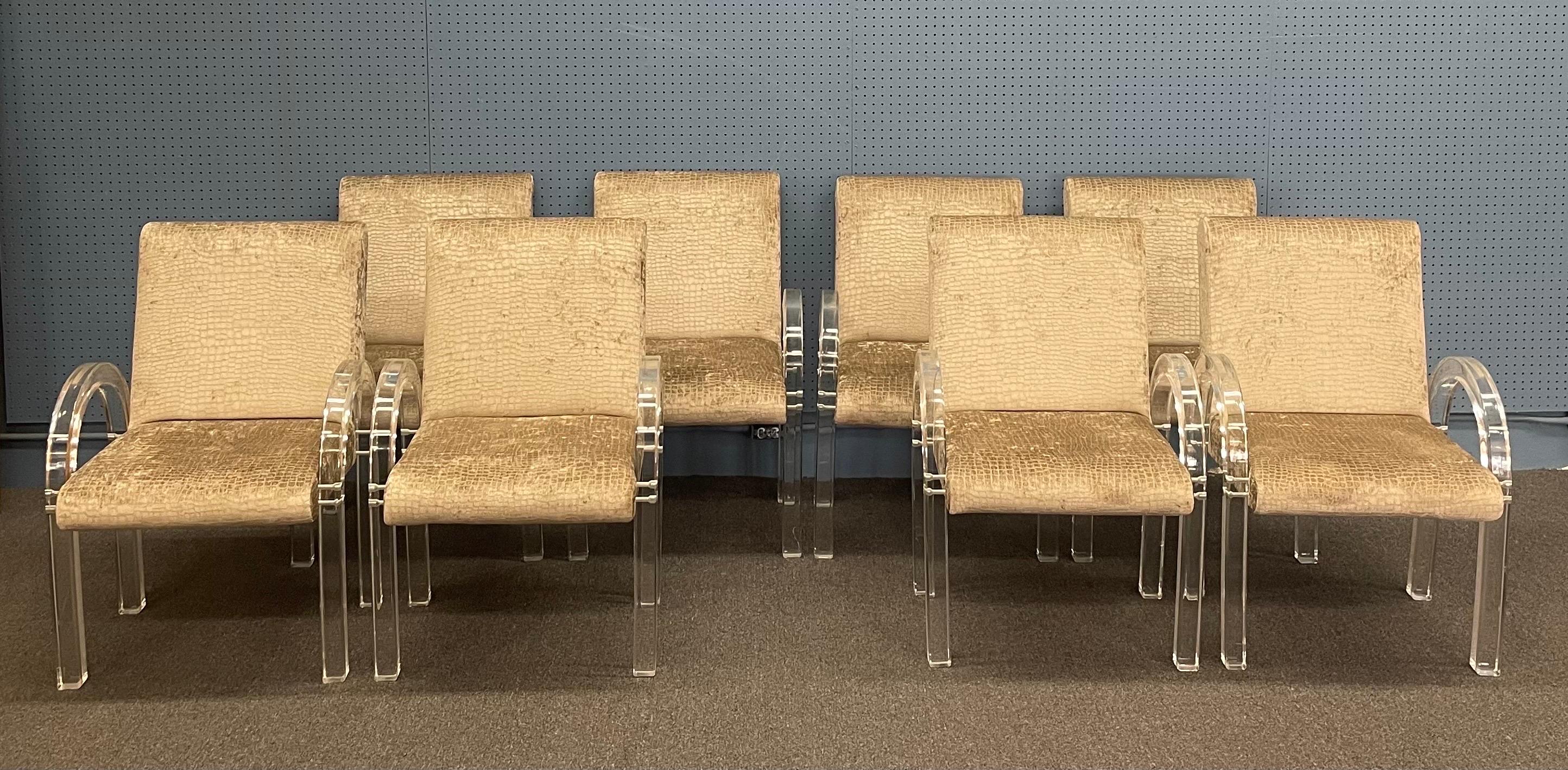American Set of Eight Archline Armchairs by Charles Hollis Jones For Sale