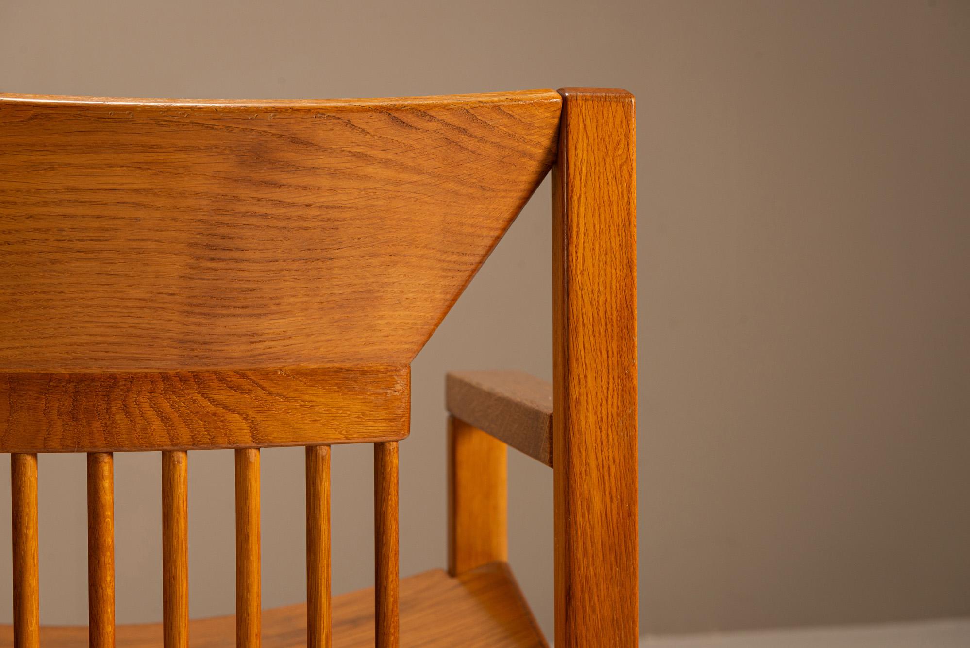 Set of Eight Armchairs in Oak by Giuseppe Rivadossi, Italy 3
