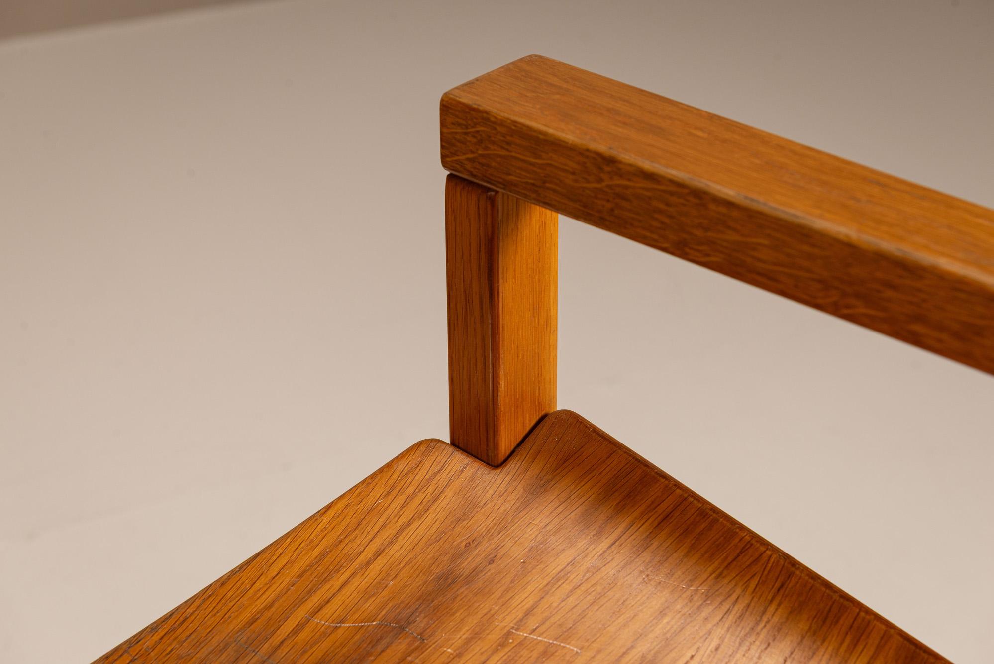 Set of Eight Armchairs in Oak by Giuseppe Rivadossi, Italy 4
