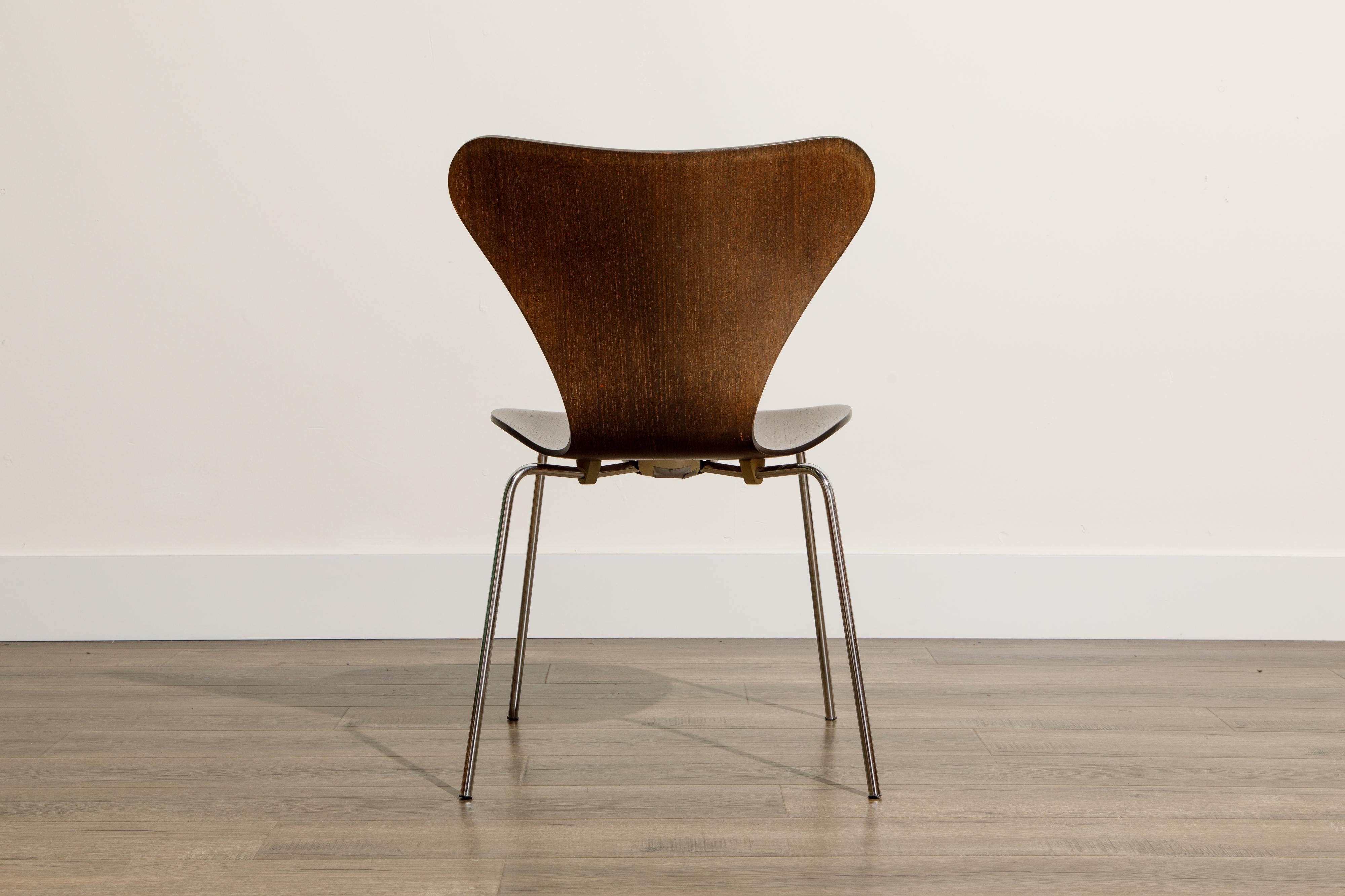 Set of Eight Arne Jacobsen for Fritz Hansen 'Series-7' Chairs, c. 1973, Signed  5