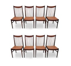 Juego de ocho sillas de comedor Arne Vodder de palisandro brasileño by Sibast Denmark