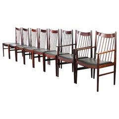 Set of Eight Arne Vodder Rosewood Chairs for Sibast, 1960s