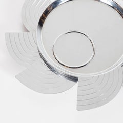 Set von acht Art Deco Machine Age Chrom Hors D'oeuvres/Trink Holders von Chase