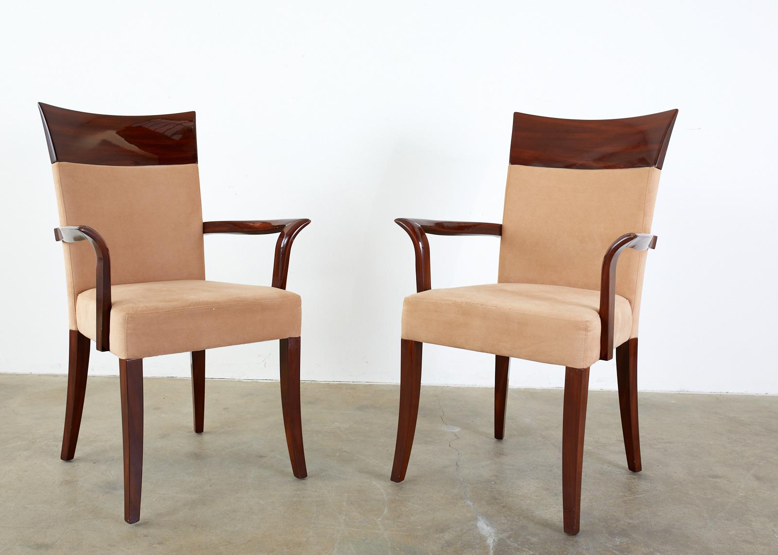 Set of Eight Artedi French Art Deco Style Dining Chairs 10