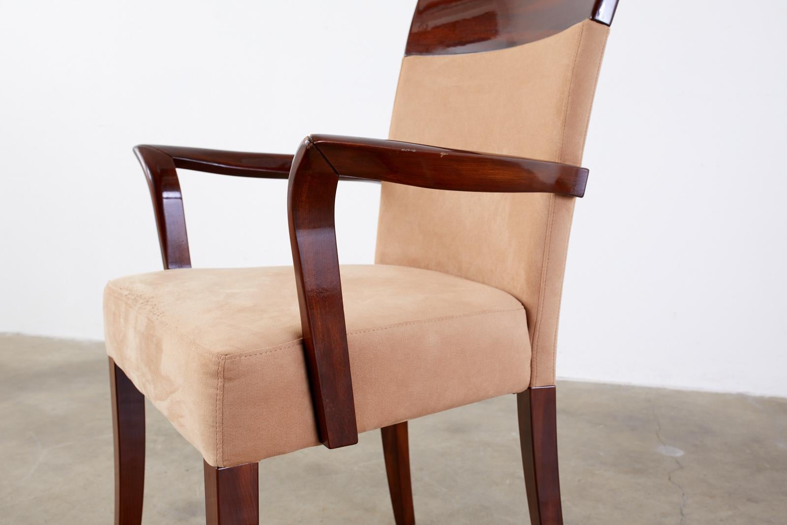 Set of Eight Artedi French Art Deco Style Dining Chairs In Good Condition In Rio Vista, CA