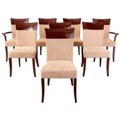 Set of Eight Artedi French Art Deco Style Dining Chairs