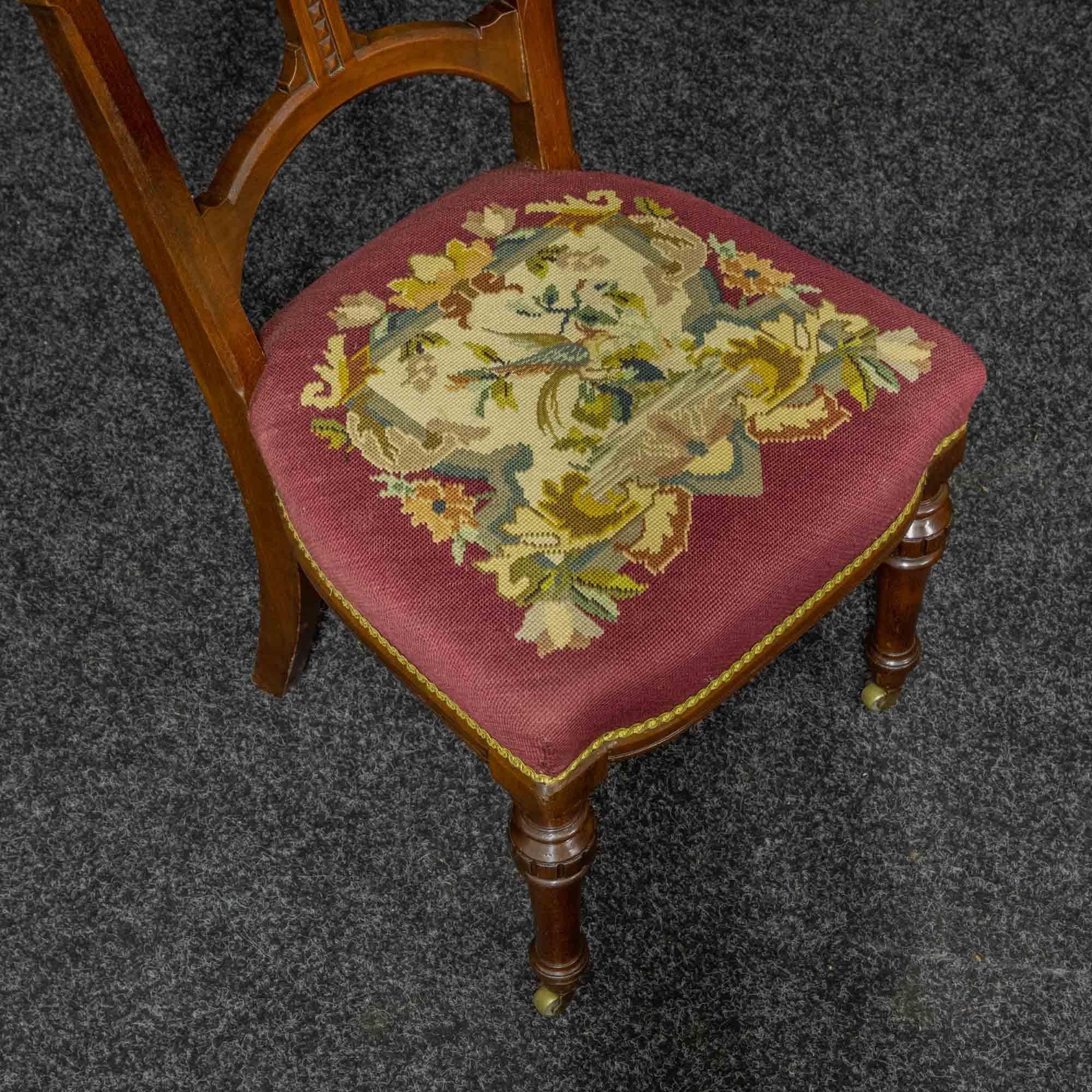 British Set of Eight Arts & Crafts Mahogany Chairs